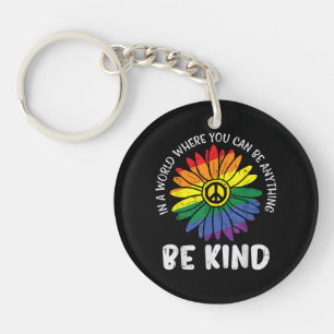 World Be Kind Rainbow Key Ring