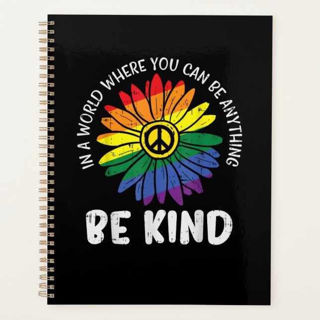 World Be Kind Rainbow Planner (Front)