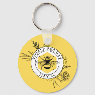 World Bee Day Key Ring