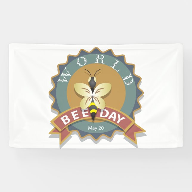 World Bee Day May 20 Banner (Horizontal)