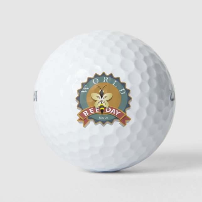 World Bee Day May 20 Golf Balls (Front)
