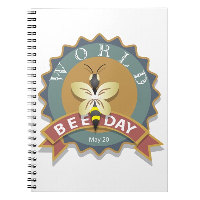 World Bee Day May 20 Notebook (Front)