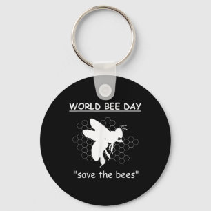 World Bee Days - Save The Bees - Environmental Key Ring