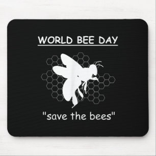 World Bee Days - Save The Bees - Environmental Mouse Mat