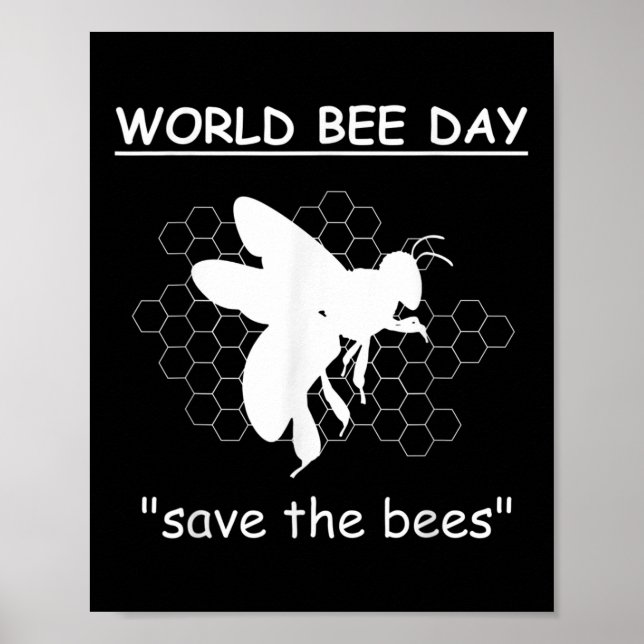 World Bee Days - Save The Bees - Environmental Poster (Front)