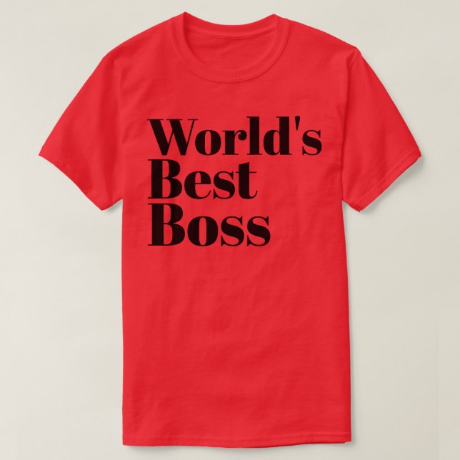 World Best Boss T-Shirt (Design Front)