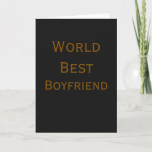 World best boyfriend husband man valentine's day m card
