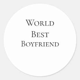World best boyfriend husband man valentine's day m classic round sticker