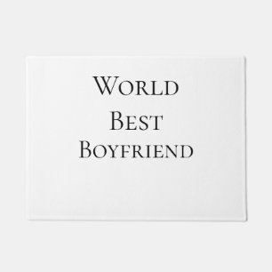 World best boyfriend husband man valentine's day m doormat