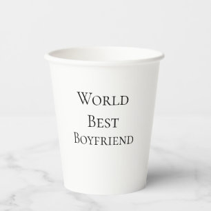 World best boyfriend husband man valentine's day m paper cups