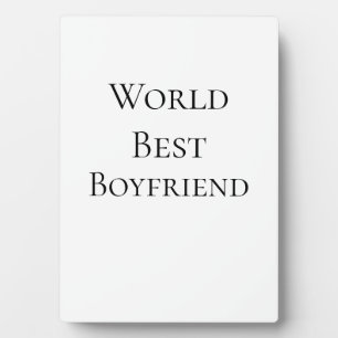 World best boyfriend husband man valentine's day m plaque