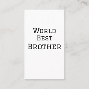 World best brother add name text sports text simpl business card