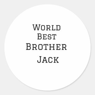 World best brother add name text sports text simpl classic round sticker