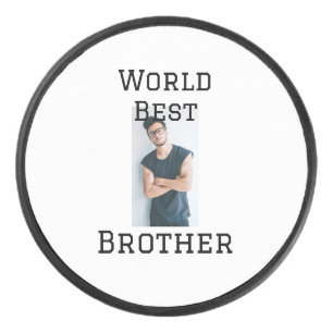 World best brother add name text sports text simpl hockey puck