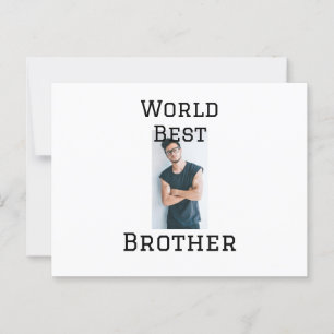 World best brother add name text sports text simpl postcard