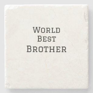 World best brother add name text sports text simpl stone coaster