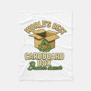 World Best Cardboard Box Breaker Downer Funny Eco  Fleece Blanket