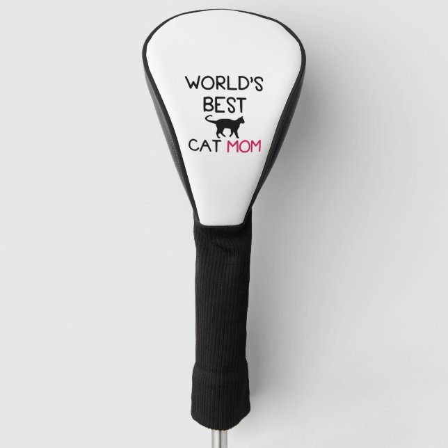 world best cat mum golf head cover (Front)