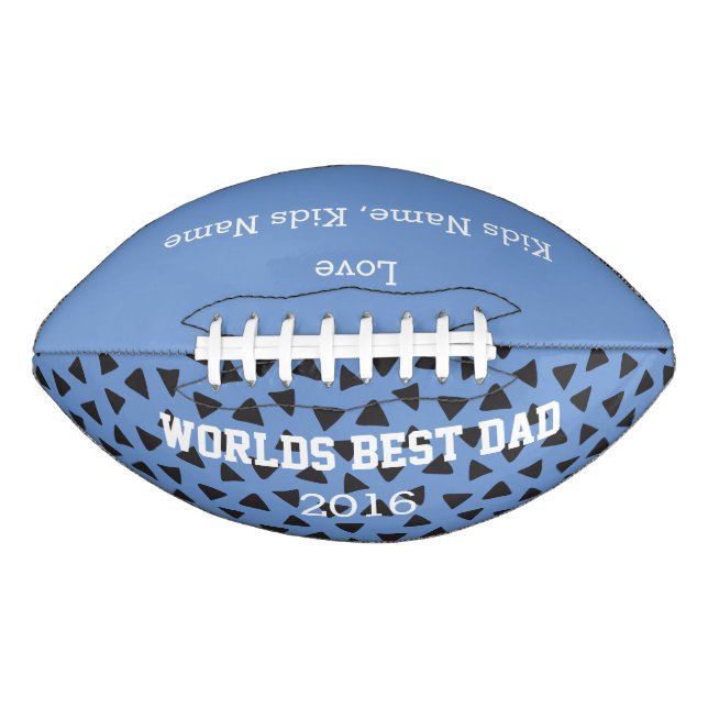 World Best Dad, Customisable Football Gift, American Football (Front)