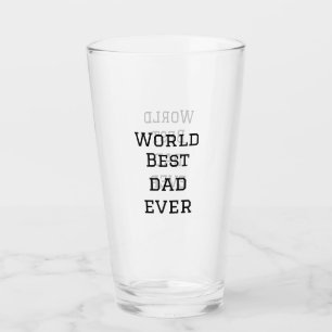 World best dad ever fat add name text sports text  glass