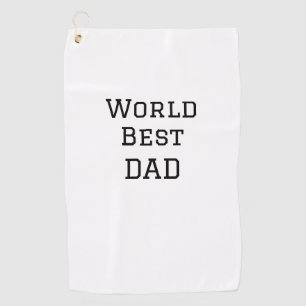 World best DAD FATHER add name text sports text  Golf Towel
