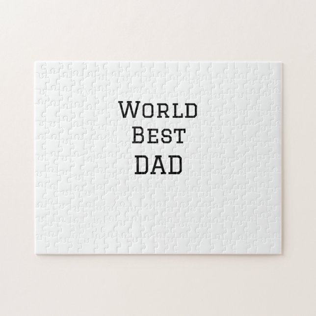 World best DAD FATHER add name text sports text  Jigsaw Puzzle (Horizontal)