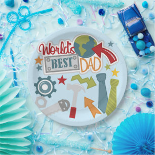 World Best Dad  Paper Plate