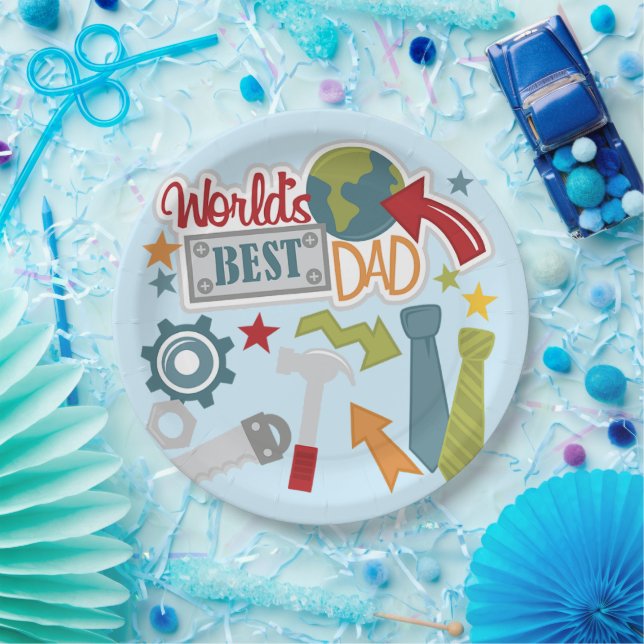 World Best Dad  Paper Plate (Party)