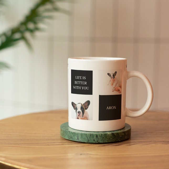 World Best Dog Mum | Collage Dog Photo Coffee Mug (Creator Uploaded)