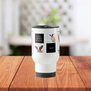 World Best Dog Mum Collage Dog Photo Travel Mug