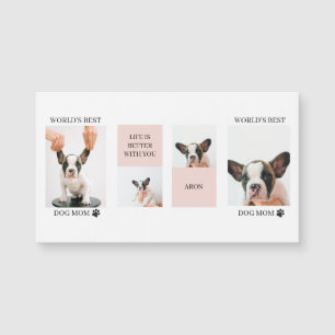World Best Dog Mum   Collage Photo   Pastel Pink