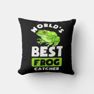 World Best Frog Catcher Cushion