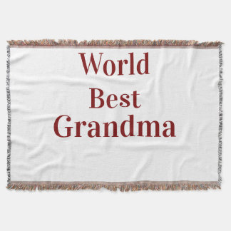 World best Grandma grandmother grandparents pink n Throw Blanket