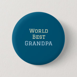 World best Grandpa add name text sports text simpl 6 Cm Round Badge