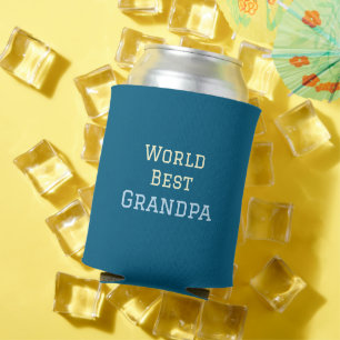 World best Grandpa add name text sports text simpl Can Cooler