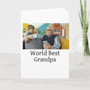World best Grandpa add name text sports text simpl Card
