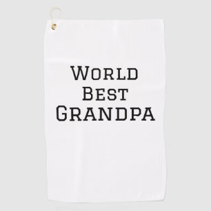 World best Grandpa add name text sports text simpl Golf Towel