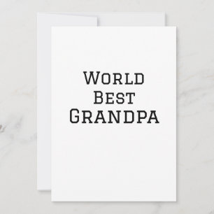 World best Grandpa add name text sports text simpl Invitation