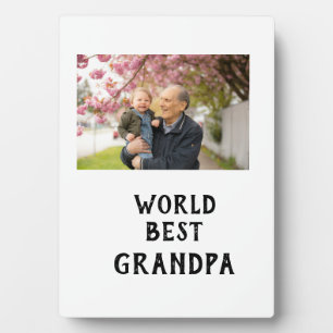 World best Grandpa photo name father's day grandpa Plaque