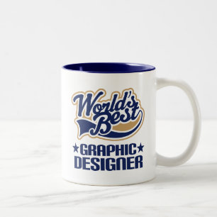 World Best Graphic Designer Two-Tone Coffee Mug