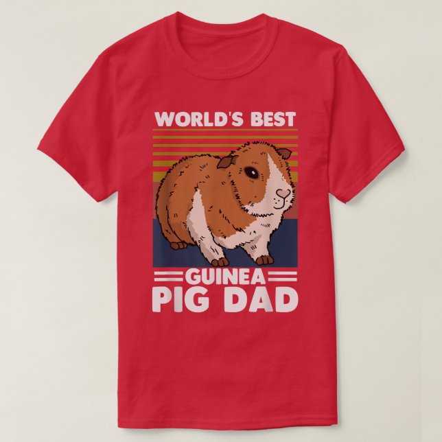 World Best GUINEA PIG Dad Cute Pet Love T-Shirt (Design Front)