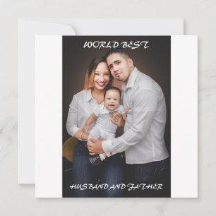 World Best Husband and Father Photo  Card