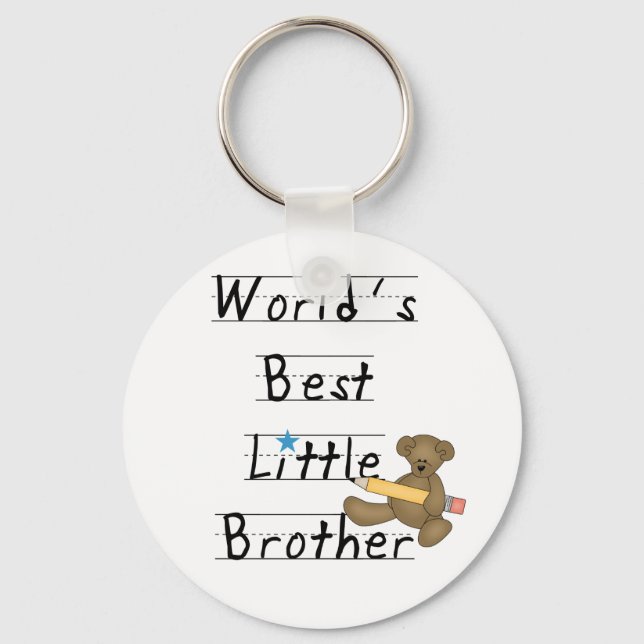 World Best Little Brother Tshirts and Gifts Key Ring (Front)