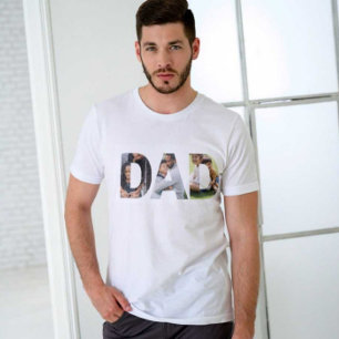 World Best Modern Dad Print White T-shirt
