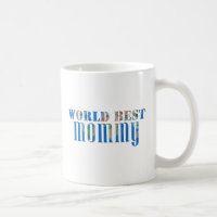 World Best Mummy Globe Nature Typography Blue