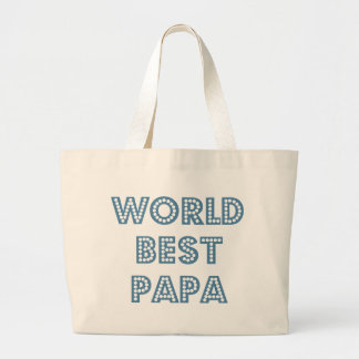 World Best Papa Large Tote Bag