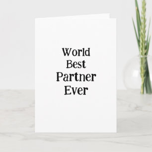 World best partner ever valentine's day lover gf card
