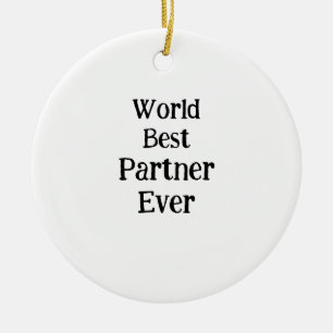 World best partner ever valentine's day lover gf ceramic tree decoration