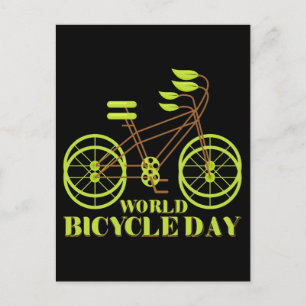 World Bicycle Day Postcard
