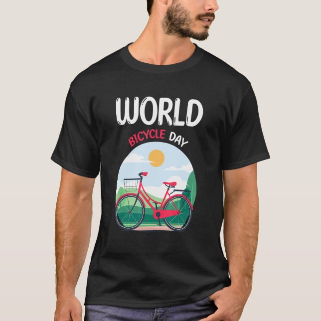 World Bicycle Day United Nation June 1 T-Shirt (Front)